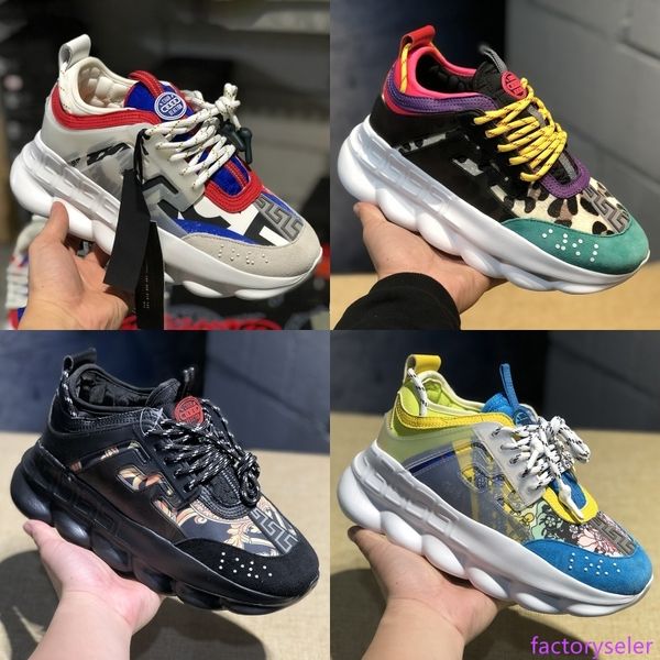 

2019 конструктор цепной реакция мужчины женщины черный белые повседневные кроссовки цветочной leopard рельефной платформа мода обувь 36-45 л