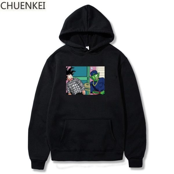 

2020 funny goku hoodies streetwear men women autumn winter anime print sweatshirts hoodie harajuku cartoon pullover, Black