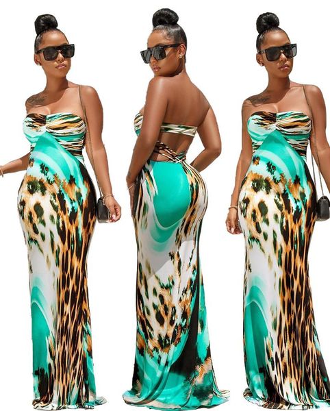 

элегантное платье макси с леопардовым принтом женщины без плеча вечернее платье без бретелек спинки без бретелек n19.7-2277, White;black