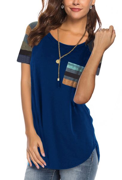 

womens clothing dresses short-sleeve casual t-shirts tunic blouse loose curved hem, White