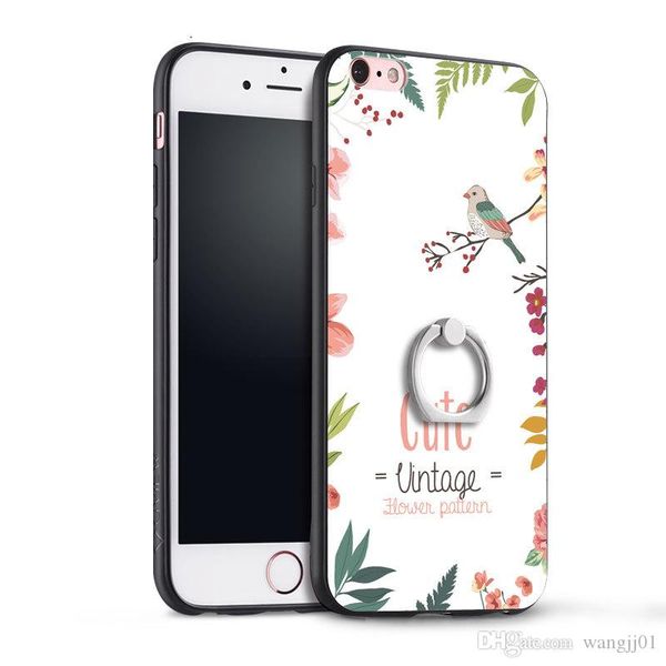

silicone tpu frame tempered glass phone cover for iphone 6 6s 7 8 plus x xs max xr case vintage watercolor set
