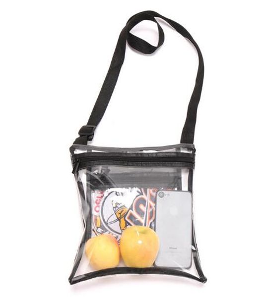 

свободная перевозка груз 19 20 очистить crossbody кошелек сумки для спорта людей утверждены clear плечевого tote bag. стадион одобрен для сп, Black;white