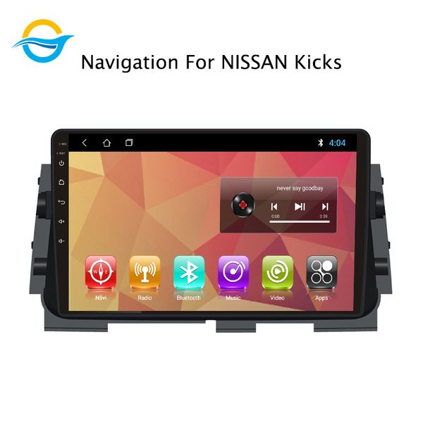 

car radio multimedia video player navigation gps android 8.1 9 inch support mirror link fornissankicks2017-2018 car dvd