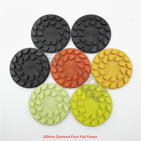 

diatool 12pcs 4" flower diamond floor polishing pads 100mm resin bond diamond floor sanding disc