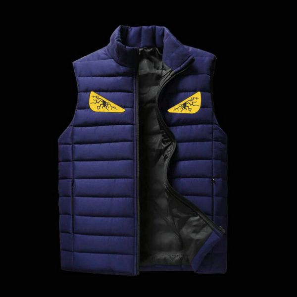 

2019 french new designer vest men winter cotton down vest classic thin slim down jacket casual vests coat designer jackets size m-3xl, Black;white