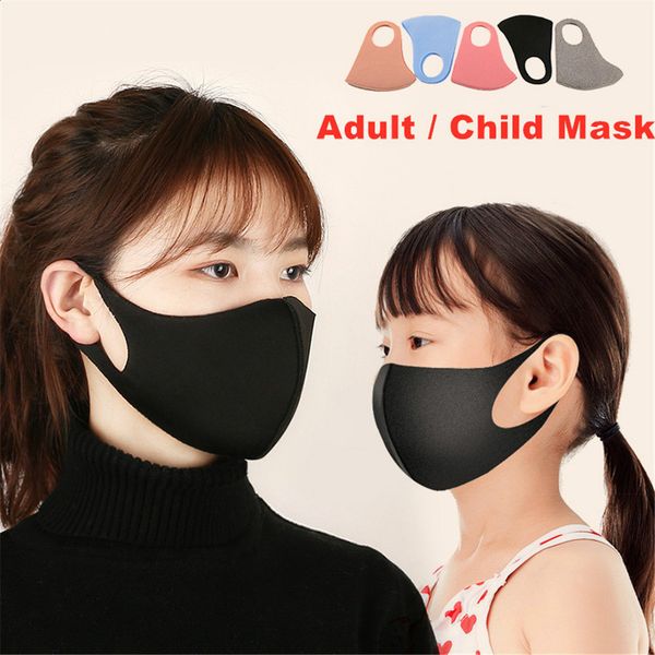 

black mouth mask breathable sponge face mask reusable anti pollution face shield wind proof mouth cover