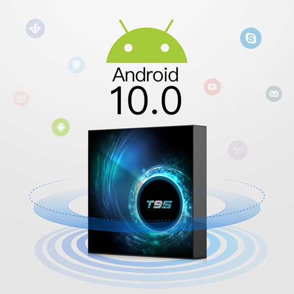 

t95 smart android 10.0 tv box 4gb 32gb 64gb allwinner h616 quad core h.265 media player set box