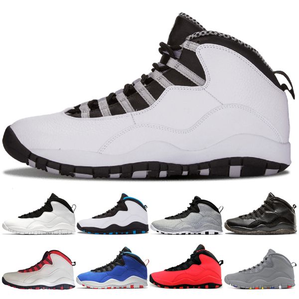 

wholesale 10 10s steel grey cement men basketball shoes tinker westbrook class of 2006 white black cool grey bobcats sports sneakers