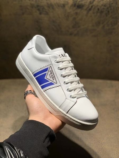 

luxury designeraafashionable men's casual sports shoes, 4 colors, men's leather casual shoelace box size 38-44, Black