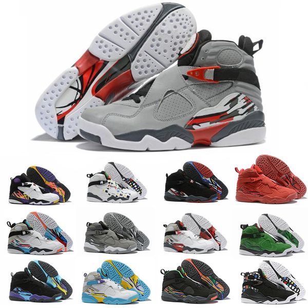 

new arrival 8s mens basketball shoes 8 valentines day white aqua three peat chrome tinker south beach mens athletic sports sneakers us 7-13