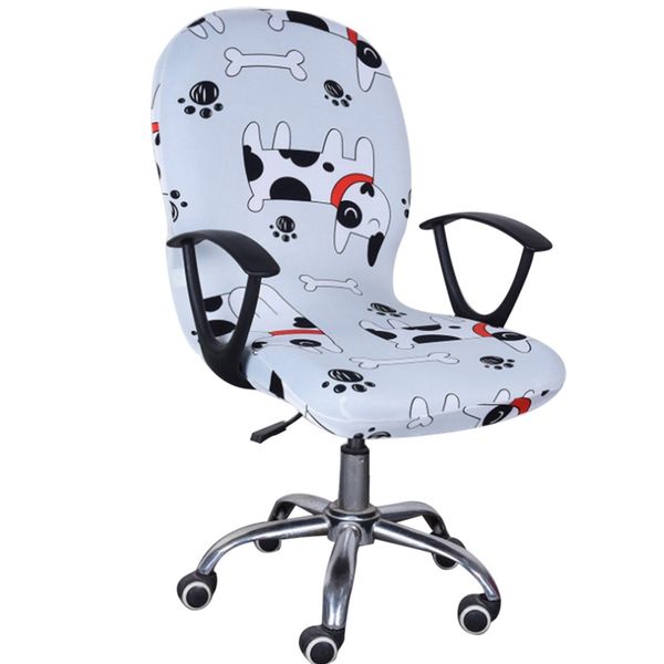 

new chair covering office computer swivel seat covering backrest home chair pastoral style polyester slipcover