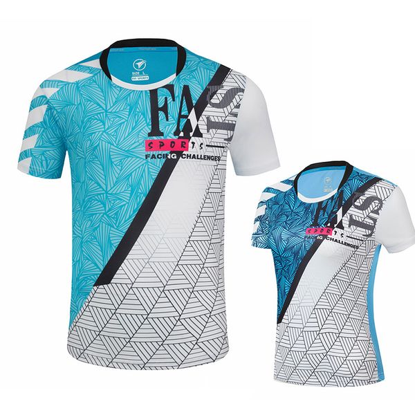 

new sport shirts men / women gym jogging running t shirts badminton ,table tennis quick-dry sleeve sports tshirt, Black;blue