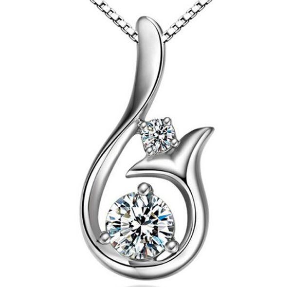 

grade diamond pendant necklace cubic zircon 30% 925 sterling silver little mermaid pendant necklace for wedding party women jewelry