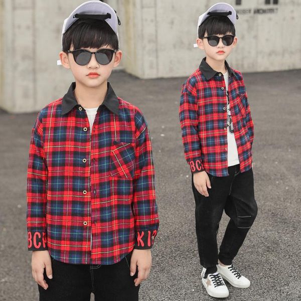 

children's clothing boy jacket autumn new children's long-sleeved shirt coat, White;black