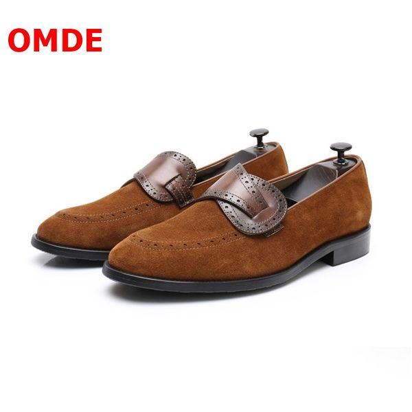 

omde men shoes new belgian style suede loafers men leather shoes handmade men's flats slip on party and prom, Black