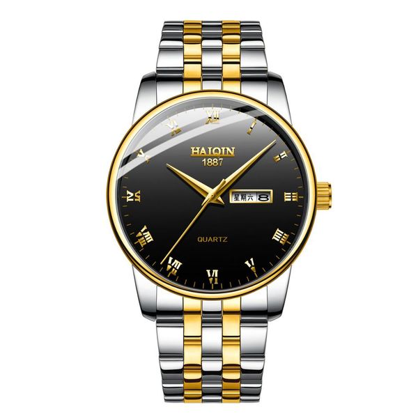 

men watches men sports watches waterproof full steel quartz men's watch relogio masculino, Slivery;brown