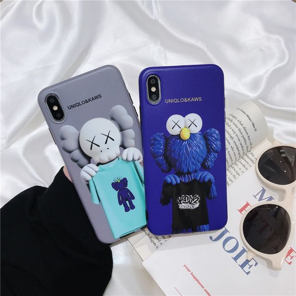 

kaws letter soft tpu case for iphone 7 8 plus xs max xr x 6 6s cartoon cases shock silicone back cover 7plus slim couple case