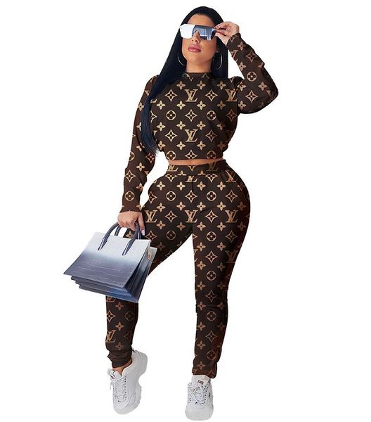 

letter print sport suits tracksuit 2019 spring autumn women crew neck long sleeved +tight pants outfit 2 piece set jogging suit, Gray