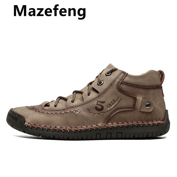 

mazefeng 2019 brand new comfortable mens casual shoes men shoes quality leather men flats moccasins big size 38-48, Black