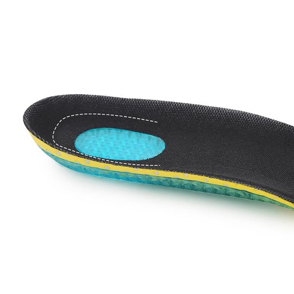 

orthopedic insoles sports shock absorption arch support running black breathable anti-slip silicone gel insole foot care cushion
