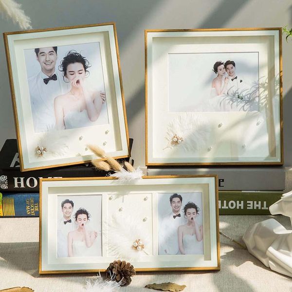 

modern p frame home decor concise resin wedding couple recommendation pictures frames gift ornament marco foto black yellow