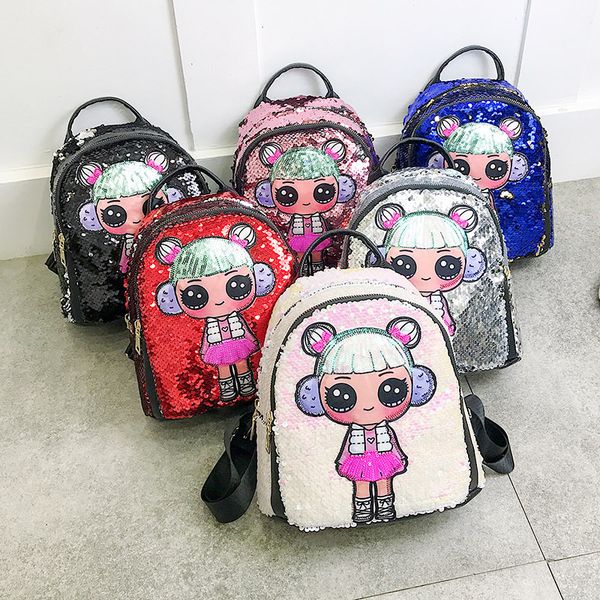 

2019 new glitter women sequins backpack teenage girls travel large capacity backpacks bags bling rucksack children school bags
