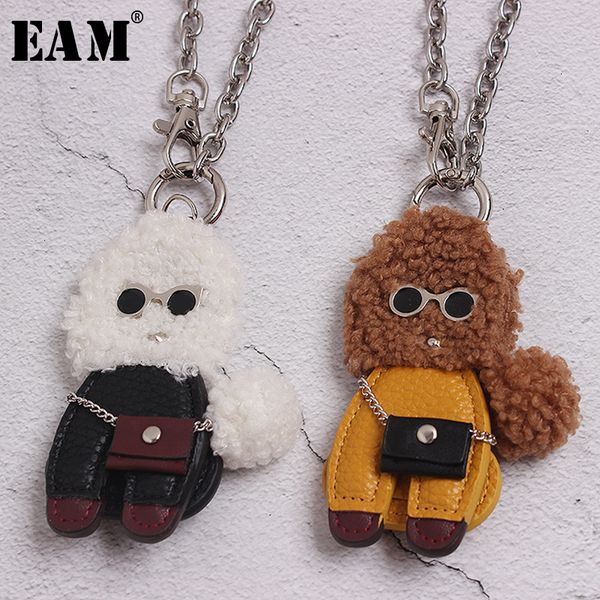 

eam] women split joint pu leather chain long necklace new temperament fashion tide all-match spring autumn 2019 19a-a500, Silver