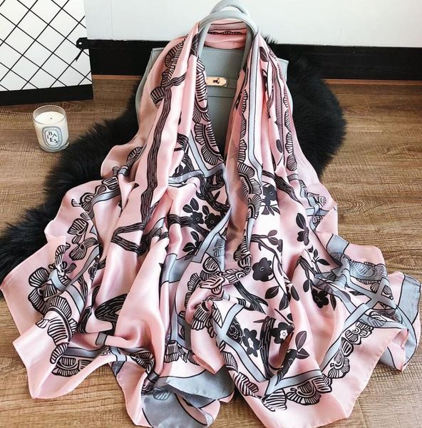 

new designer silk handbag long scarf shawl for women italy brand silk scarves small scarfs for bag head scarf l1guccl, Blue;gray