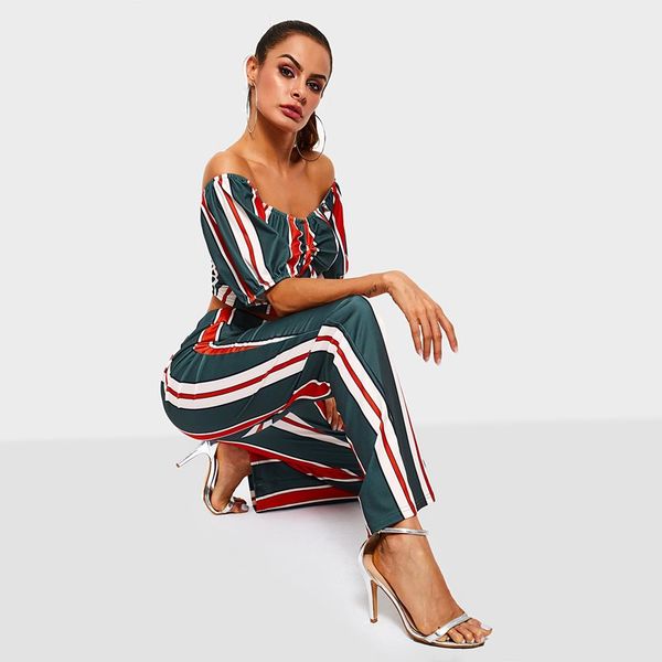 

women suits casual 2 pieces green spring travel straight pants short vest stripe backless lady female elegant suits, White