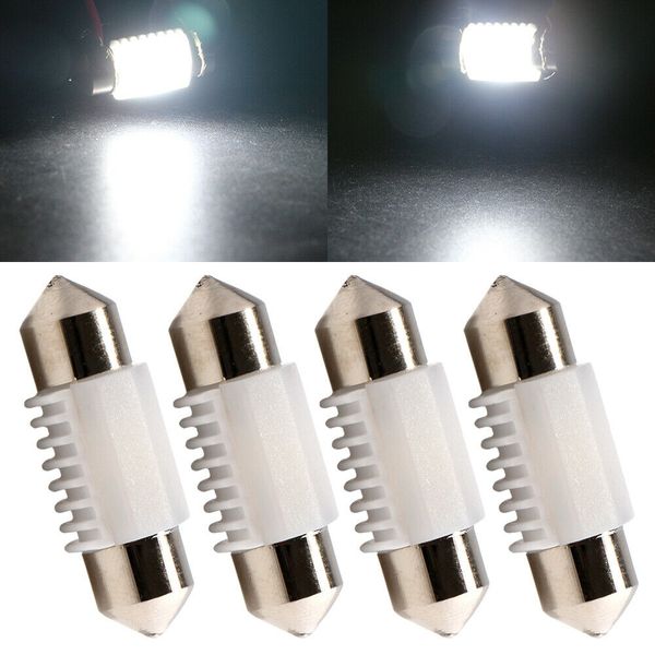 

4pcs 31mm 36mm 39mm 41mm 3030 2 smd ceramic pvc led bulbs 12/24v
