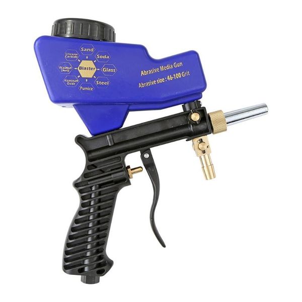 

portable sandblaster gun machine with gravitation siphon feed in one for remove rust paint dirt air tools spray machines