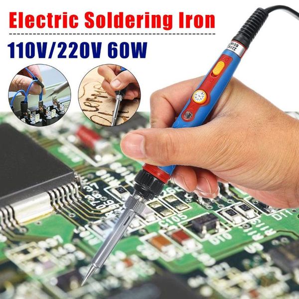 

110v/220v 60w electric soldering iron adjustable thermostat internally-heated eco-friendly soldering iron tips pen