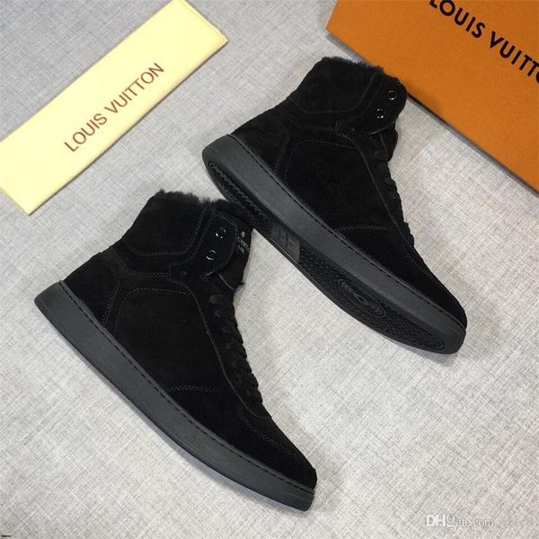

20fw fashion high men shoes trend light sneakers comfortable casual men shoes non-slip flats shoes yecq3, Black
