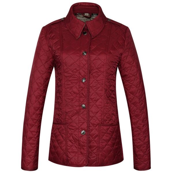 

burberr women winter slim jacket berry luxury thicken womens designer jacket classic brand square solid color business coat, Black;brown