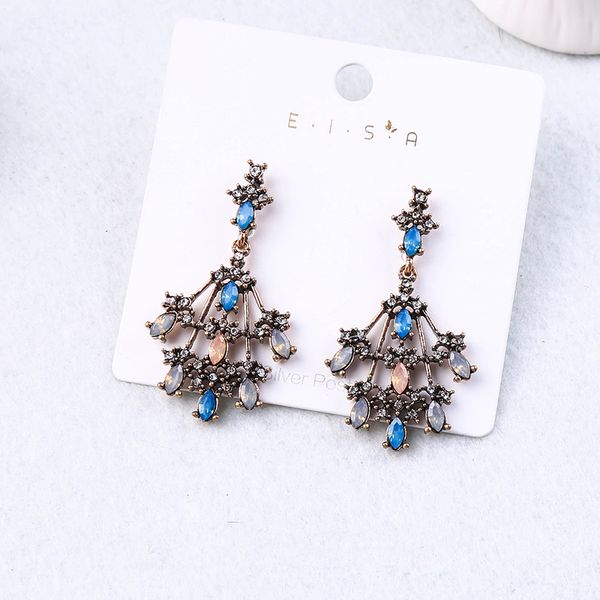 

bohemia multi-style crystal acrylic drop earring for women handmade wedding gift earring jewelry accessory, Silver