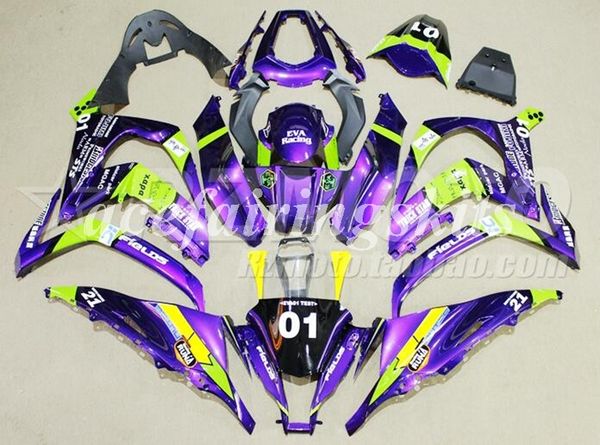 

4gifts new abs motorcycle full fairings set fit for kawasaki ninja zx-10r zx10r 2011 2012 2013 2014 2015 10r 11 12 13 14 15 purple 01