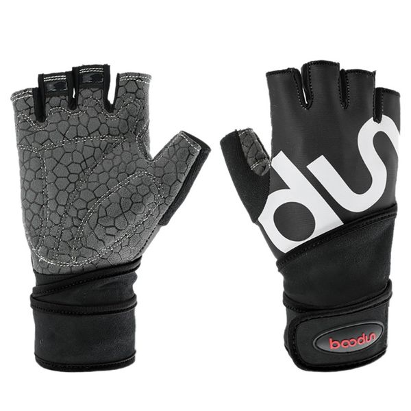 

2020anti-slip wear resistant sports fitness weight lifting gym gloves workout wrist wrap exercise glove for men women 2019, Black