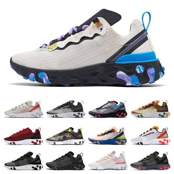 

nike react 87 55 кроссовки для мужчин свет кости тройной черный солнечный тренажерный зал красный женские спортивные кроссовки тренеры разм