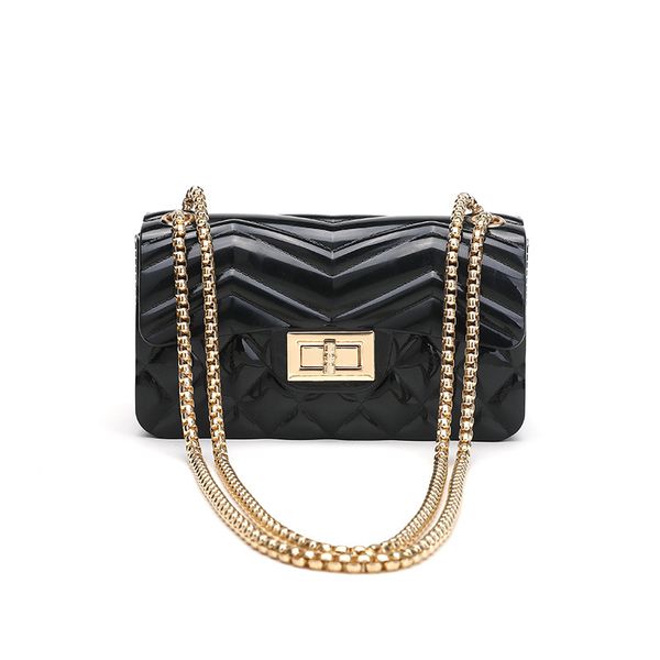 

bag female 2019 shoulder cross small chain wrap jelly bags womens cute shine purse luxury ladies hand bags bolsas de mujer