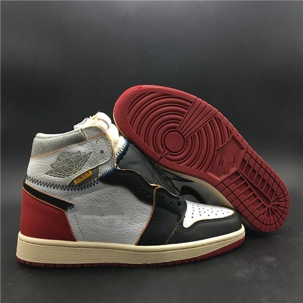 

2018 Top Authentic Union x 1 High OG NRG LA Storm Blue-Varsity Red White 1S Casual Shoes Man Sneakers BV1300-146 With Original Box