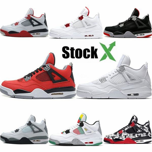 

new men jumpman 4 iv basketball shoes 4s white game royal orange blue5u7s #451