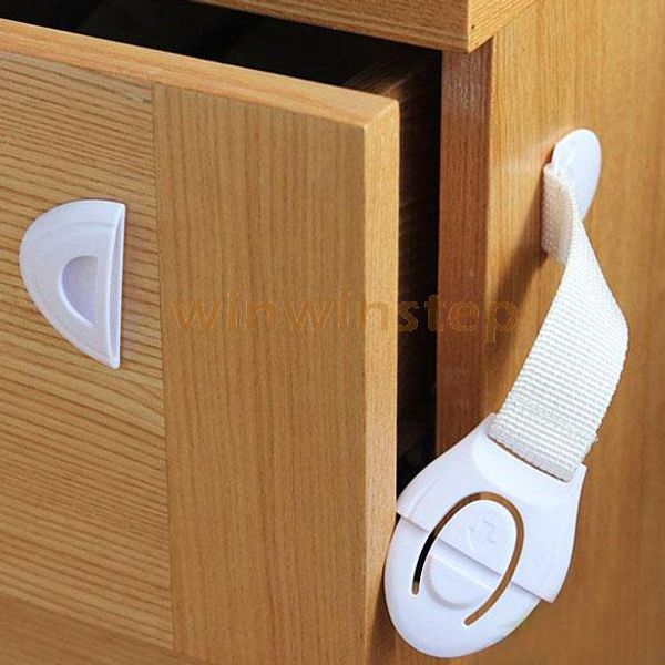 

baby safety lock drawer or toilet lock multi-function cabinets door ambry cloth belt safety accessories white
