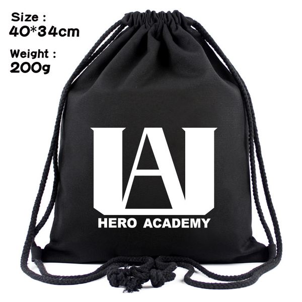 

ivyye hero academia style fashion canvas backpacks cartoon drawstring backpack casual string bags shopping knapsack new