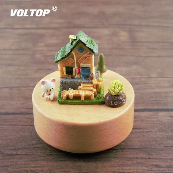 

creative diy solid wooden music box puzzle jigsaw home car accessories interior new year birthday gift for children kids