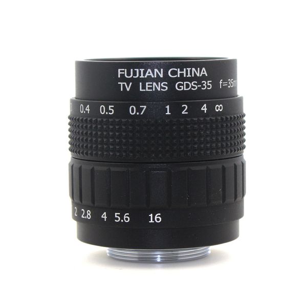 

television tv lens for c mount camera 35mm f1.7 in black
