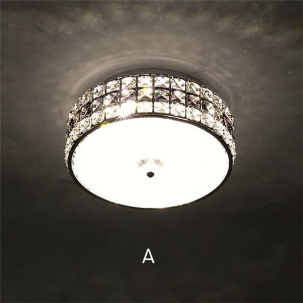 2019 Contemporary Led Clear Crystal Drum Shade Flush Mount Ceiling Light Fixture In Chrome With Glass From Jiayoujia 70 35 Dhgate Com
