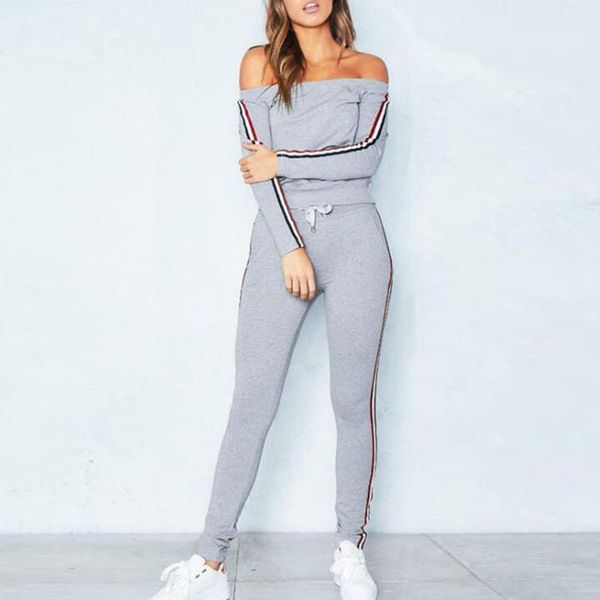

two piece set women's tracksuits autumn tracksuit women 2019 women tracksuit sweatshirt pants sets sport wear casual suit#g3, White;black