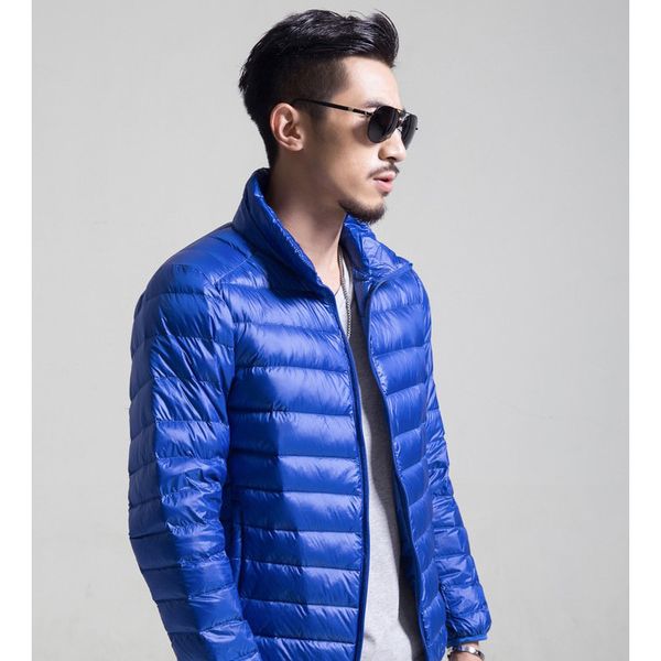 

men designer down jacket mens brand thin stand collar winter jackets keep warm mens outwear down coat men luxury jackets, Black