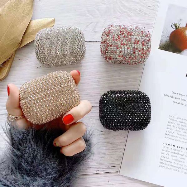 

Fashion airpods 1/2 case luxury new rhinestone bluetooth wireless headset shell airpods pro case protective case wholesale