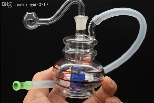 Mini linee colorate attorno al tubo dell'acqua in vetro Honeycomb Bong 10mm Ash Catchers Bong Vortex Honeycomb Shiny Oil Rigs abbina la salsiccia di vetro